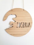 Cut Out T-REX Dinosaur Personalised  Wall Hanging