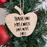 Personalised Apple Merry Christmas or Thank You Teacher 2022 - Little Birdy Finds