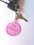Personlised Teacher Thank You Keyring - Little Birdy Finds