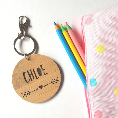 Heart and Arrow Bag Tag / Keyring - Little Birdy Finds