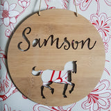 Personalised Wooden Wall Hanging - Horse / Pony - Little Birdy Finds