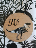 T-REX dinosaur Personalised  Wall Hanging - Little Birdy Finds
