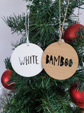 Personalised Dog / Cat / Pet Wood Christmas Decoration-PAW DESIGN - Little Birdy Finds