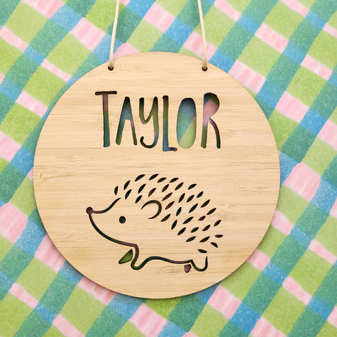 Personalised Hedgehog Wall Plaque