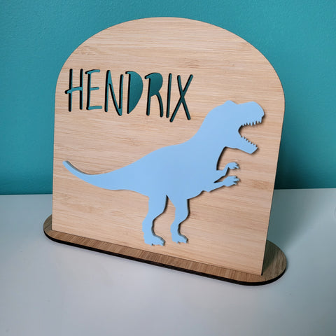 Personalised Arch T-Rex Plaque