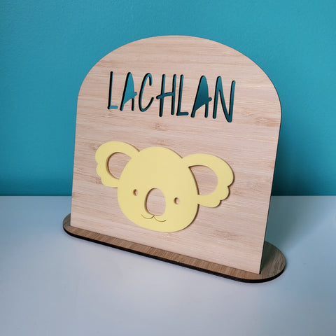 Personalised Arch Koala Plaque