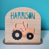Personalised Arch Tractor Plaque