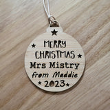 Personalised Teacher Decoration 2024