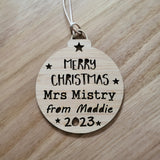 Personalised Teacher Decoration 2023