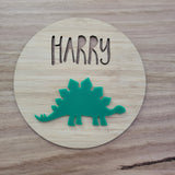 Stegosaurus Bamboo & Acrylic Wall Plaque