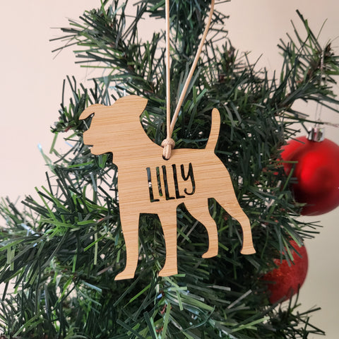 Jack Russell Personalised  Christmas Decoration