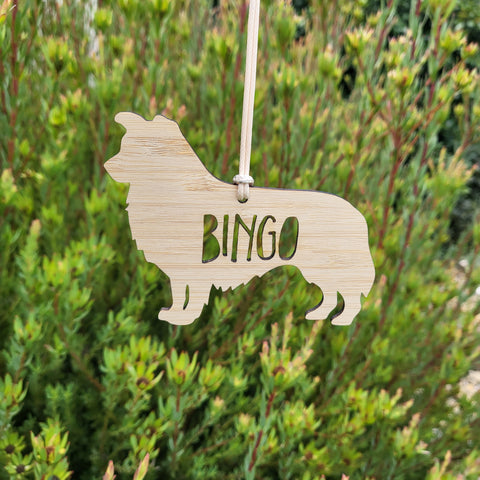 Personalised Border Collie Christmas Ornament