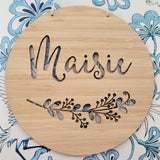 Personalised Floral Wall Plaque - Little Birdy Finds
