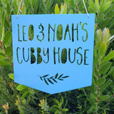 Personalised Cubby House Sign - FERN FLAG DESIGN