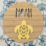 Sea Turtle Bamboo & Acrylic Wall Plaque