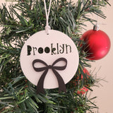 Personalised Bow Christmas Decoration