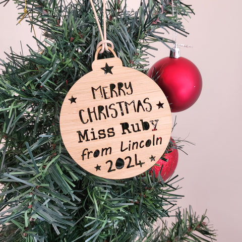 Personalised Teacher Decoration 2024