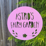 Personalised Fairy Garden Sign - FLOWER DESIGN - Little Birdy Finds