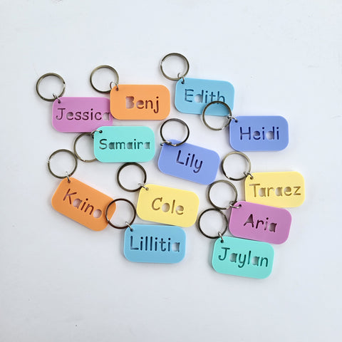 BULK Personalised Keyrings - Little Birdy Finds