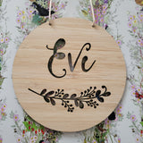 Personalised Floral Wall Plaque - Little Birdy Finds
