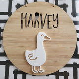 Goose Bamboo & Acrylic Wall Plaque