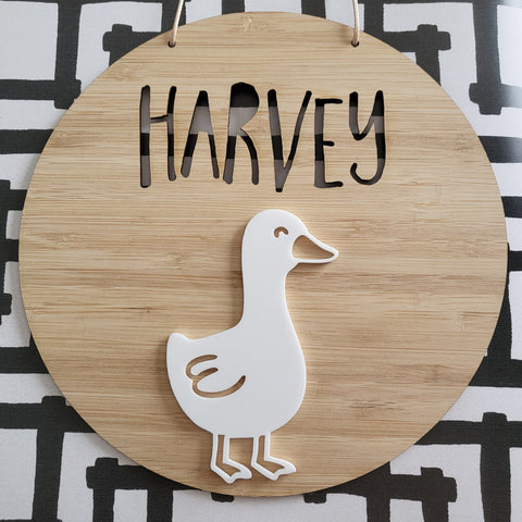 Goose Bamboo & Acrylic Wall Plaque