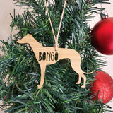 Greyhound Personalised  Christmas Decoration