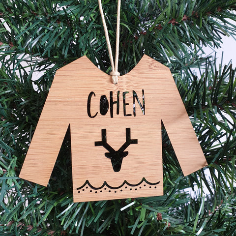 Christmas Jumper/Sweater Christmas decoration - Little Birdy Finds - Australian made, personalised children's decor, bag tags, cubby house signs, christmas decorations, custom made, personalised decor, personalised gifts, keepsake