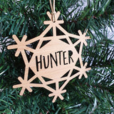 Snowflake Christmas decoration - Little Birdy Finds - Australian made, personalised children's decor, bag tags, cubby house signs, christmas decorations, custom made, personalised decor, personalised gifts, keepsake
