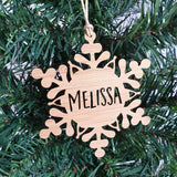 Snowflake Christmas decoration - Little Birdy Finds - Australian made, personalised children's decor, bag tags, cubby house signs, christmas decorations, custom made, personalised decor, personalised gifts, keepsake