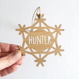 Snowflake Christmas decoration - Little Birdy Finds - Australian made, personalised children's decor, bag tags, cubby house signs, christmas decorations, custom made, personalised decor, personalised gifts, keepsake