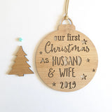 Husband and Wife Christmas Bauble 2020 - Little Birdy Finds