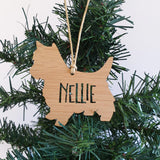 WEST HIGHLAND TERRIER Personalised  Christmas Decoration - Little Birdy Finds - Australian made, personalised children's decor, bag tags, cubby house signs, christmas decorations, custom made, personalised decor, personalised gifts, keepsake