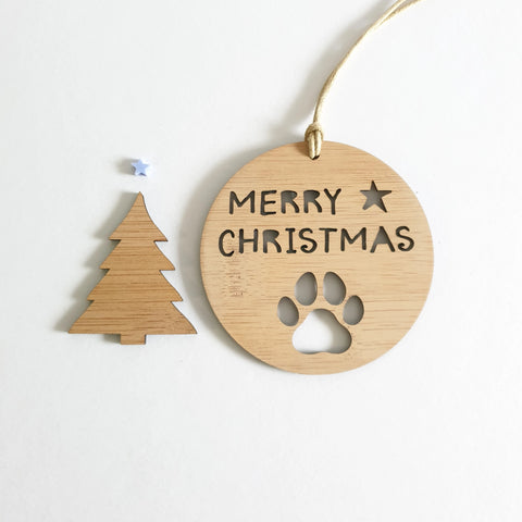 Christmas Decoration Paw Design - Little Birdy Finds