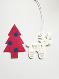 White Reindeer Personalised Christmas Decoration