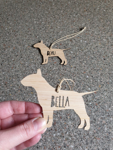 Bull Terrier Personalised  Christmas Decoration