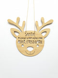 Personalised Reindeer Christmas Santa Please Stop Here!