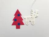 White Reindeer Personalised Christmas Decoration