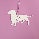 DACHSHUND Personalised  Christmas Decoration - Little Birdy Finds