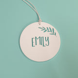 Personalised  Christmas Decoration-FERN DESIGN - Little Birdy Finds