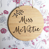 Personalised Wooden Wall / Door Hanging 4 - Little Birdy Finds