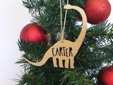 Personalised Brontosaurus Christmas Tree Decoration
