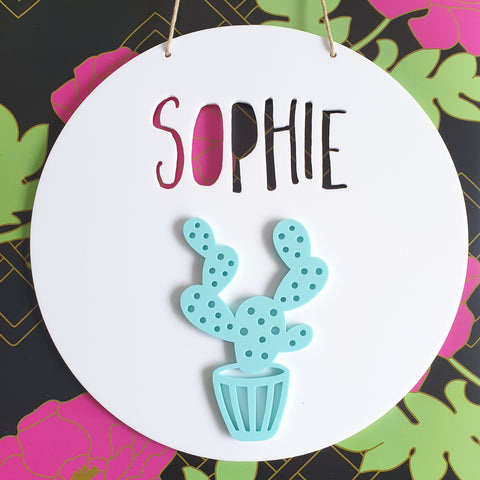 Cactus / Plant Wall Plaque