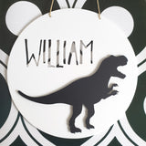 Monochrome T-Rex Wall Plaque