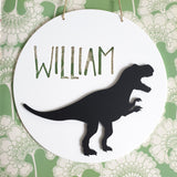 Monochrome T-Rex Wall Plaque