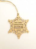 First Christmas Snowflake Decoration