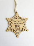 First Christmas Snowflake Decoration