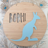 Kangaroo Bamboo & Acrylic Wall Plaque