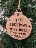 Personalised Teacher Decoration 2024