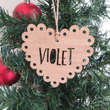 Scalloped Heart Christmas Decoration